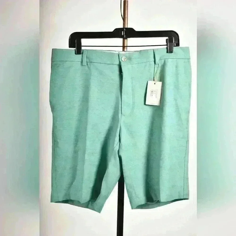Nwt Peter Millar Teal Green Crown Comfort Salem Sport Fishing Shark Short 34w